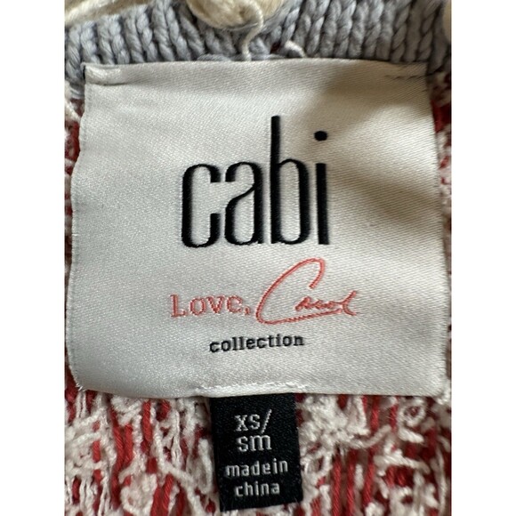 CAbi Siesta Multicolor Tassel Fringe Sweater Knit Cardigan Poncho Size XS/S - Picture 4 of 6